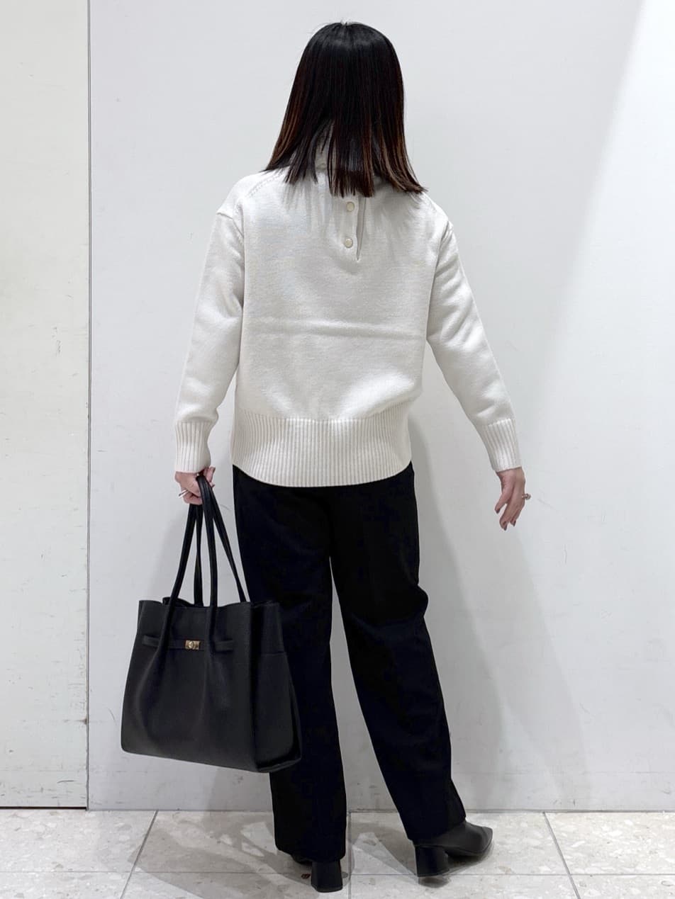 mameさんの「OPAQUE.CLIP｜ウォームタッチ イージーワイドパンツ【洗濯機洗OK／ストレッチ】≪SS～LL≫」を使ったコーディネート
