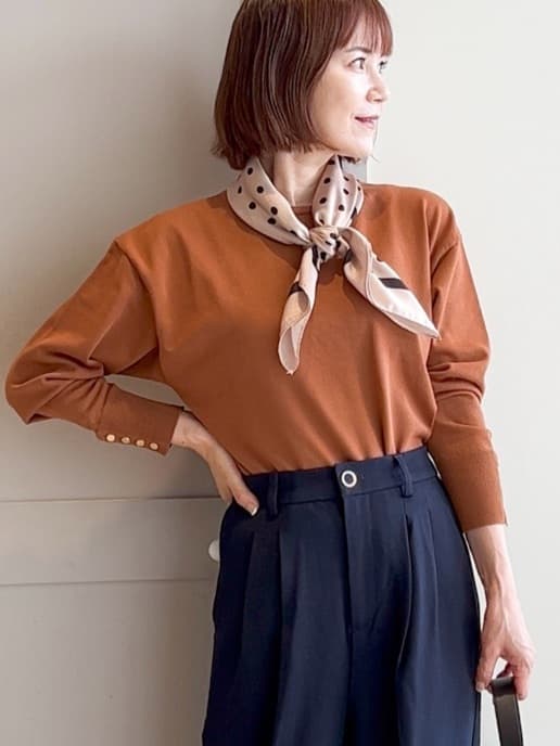 yamakoさんの「grove｜ツータックワイドパンツ」を使ったコーディネート