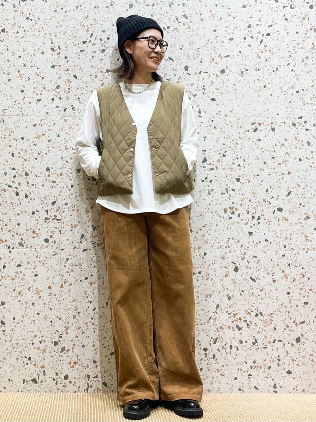 シゲリさんの「OPAQUE.CLIP｜《ツインセット》マウンテンパーカー&times;キルティングベストライナー【撥水／洗濯機OK】」を使ったコーディネート