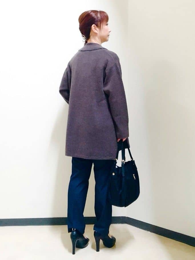 花さんの「Reflect｜【高身長さんに嬉しい長め丈追加！／私のパンツ／すっきり見え◎】テーパードパンツ」を使ったコーディネート