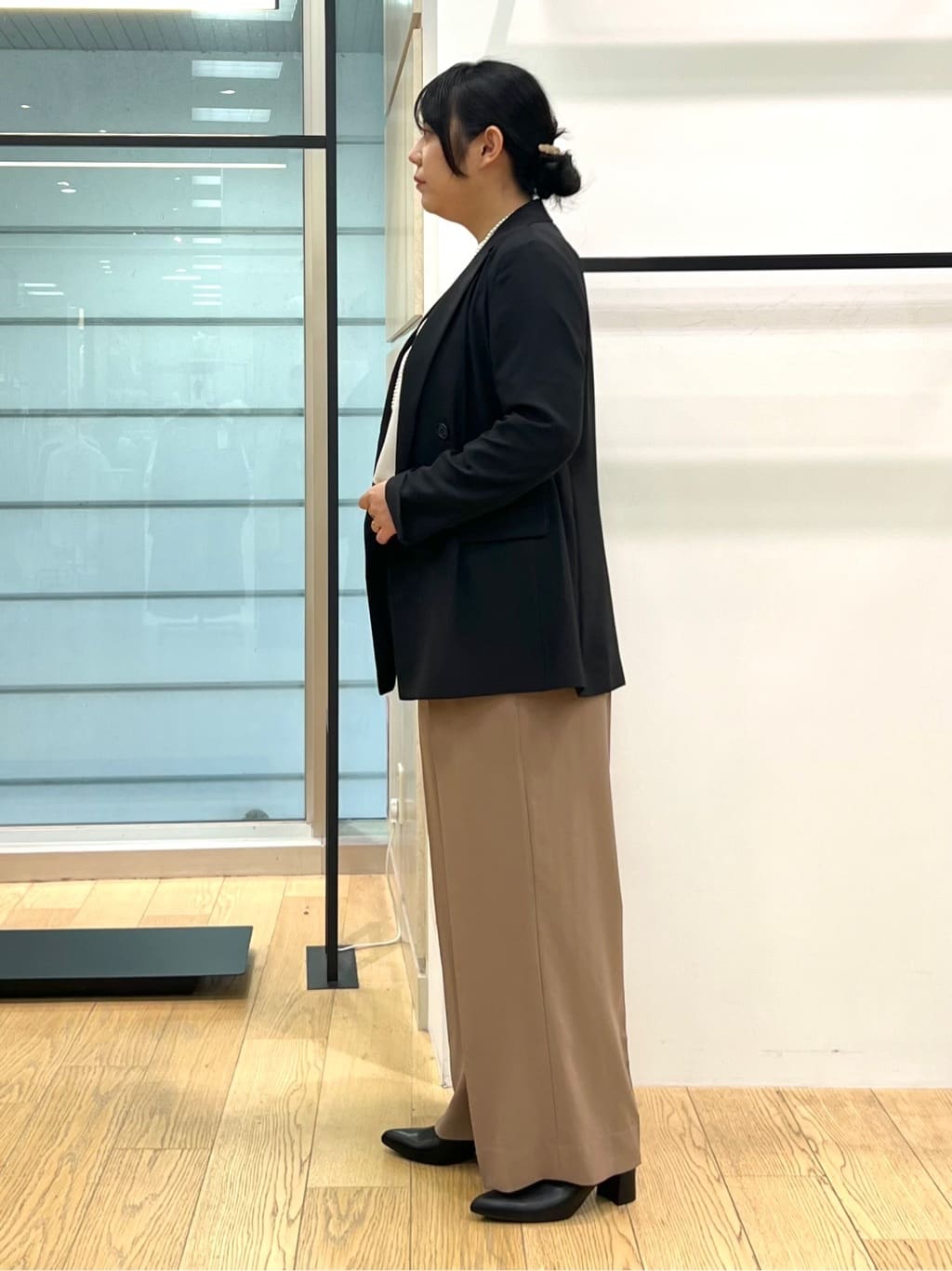 shimaさんの「INDIVI｜【軽く羽織れる！】ダブルジャケット」を使ったコーディネート
