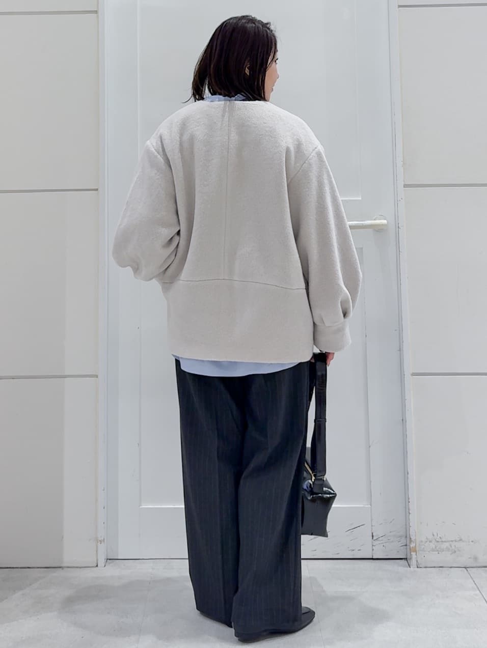 yuka.aさんの「OPAQUE.CLIP｜バンドカラーシャツ【洗濯機OK】」を使ったコーディネート