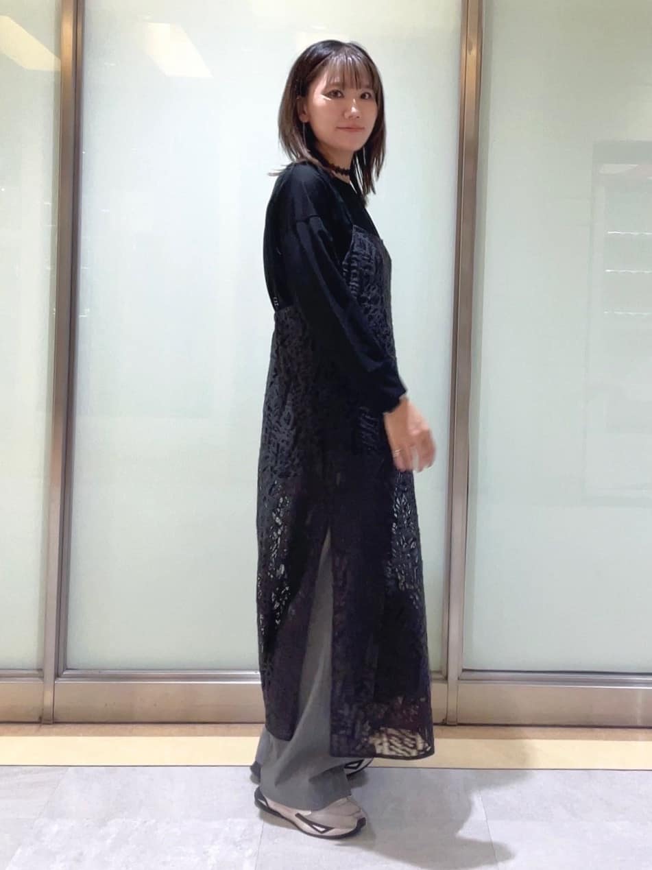 mayutaさんの「INDIVI｜ストレッチシアーロングTシャツ」を使ったコーディネート