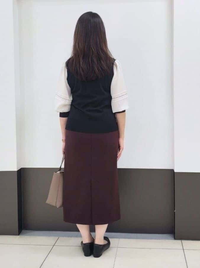 tagさんの「Reflect｜【WEB先行カラーあり／手洗い可】ジョーゼットスリーブ&times;ニット」を使ったコーディネート