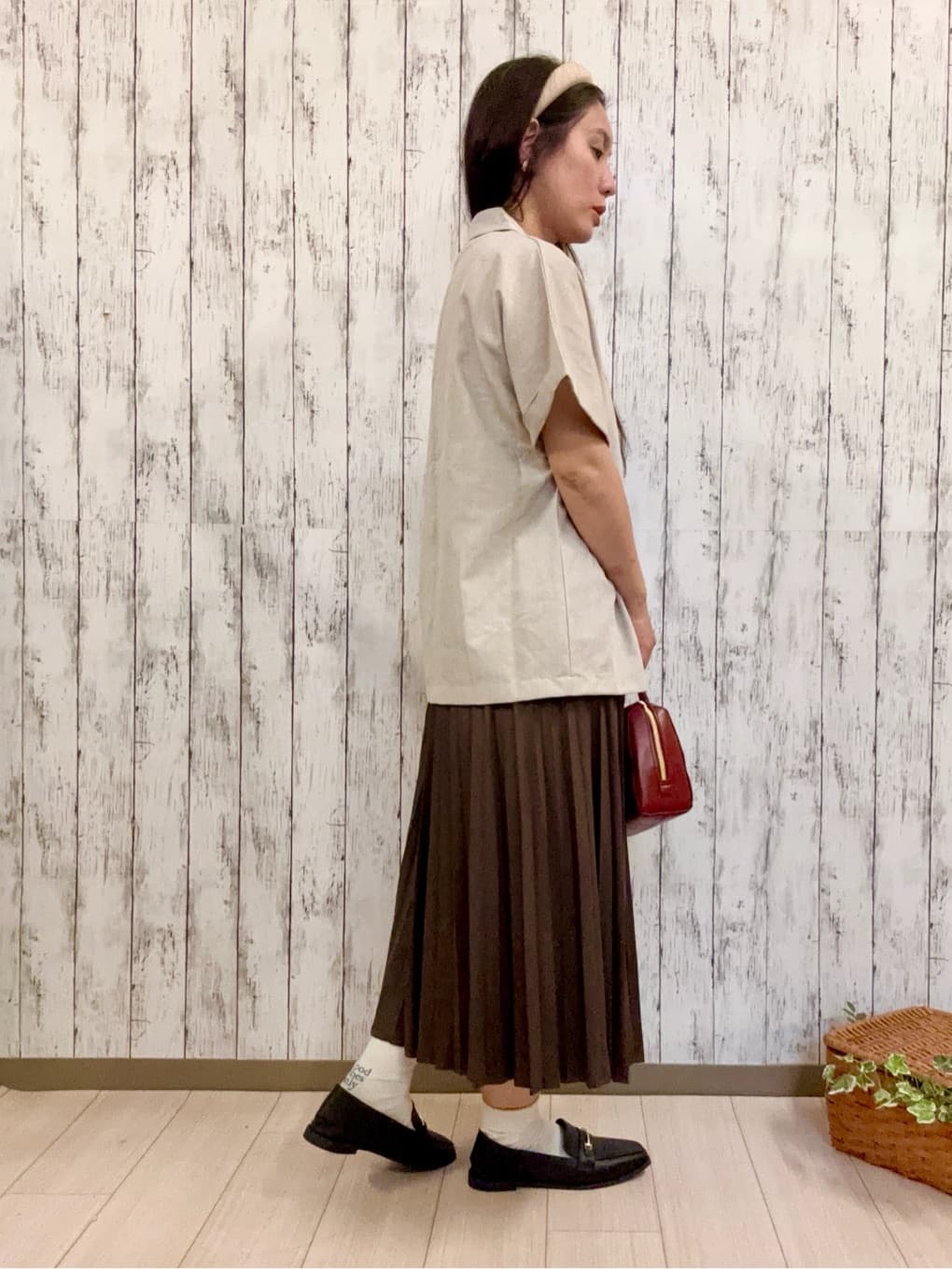 mizuさんの「SHOO･LA･RUE｜【S-LL】さらりと着たい大人のための 麻調半袖ジャケット」を使ったコーディネート