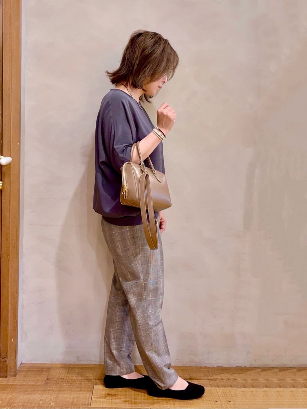 まるぷーさんの「SHOO･LA･RUE｜【洗濯後しわになりにくい】さらっとタッチの 5分袖ドルマンブラウス」を使ったコーディネート