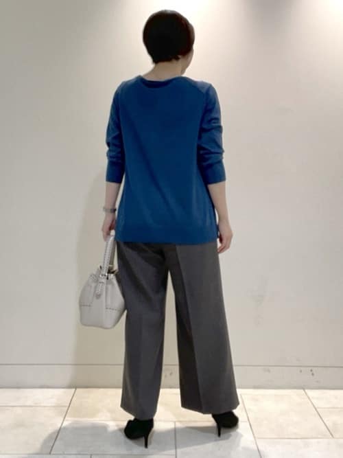 フミさんの「Reflect｜【ちくちくしない／アンサンブル可／通勤におすすめ◎】オフボディニット」を使ったコーディネート