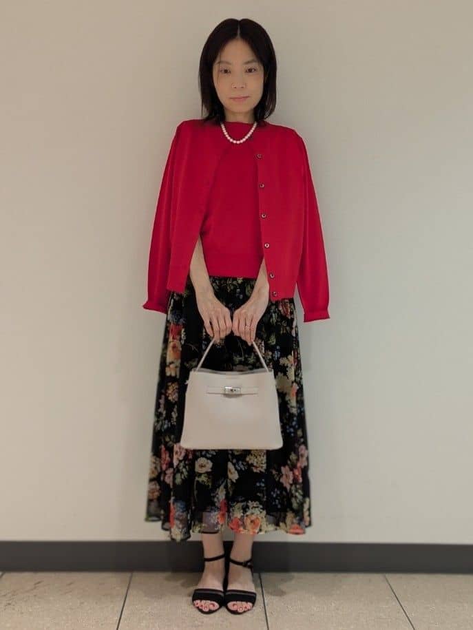 Ayaさんの「UNTITLED｜【アンサンブル可/薄手/洗える】5分袖クルーニット」を使ったコーディネート