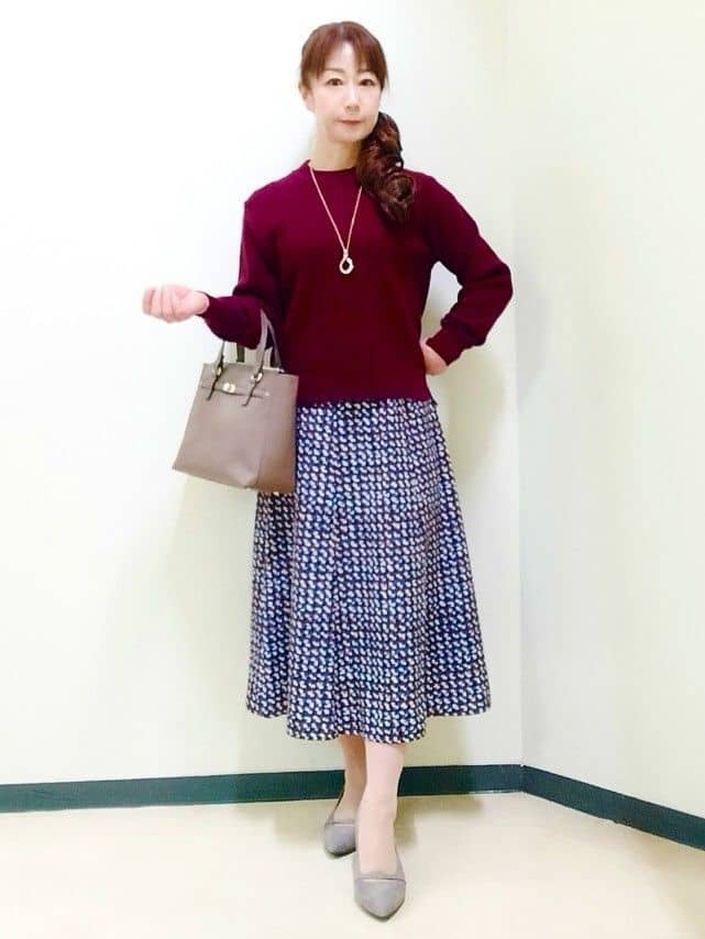 花さんの「Reflect｜【SS-4Lサイズ／衿が顔に当たらない◎】スタンドネックミドルコート」を使ったコーディネート