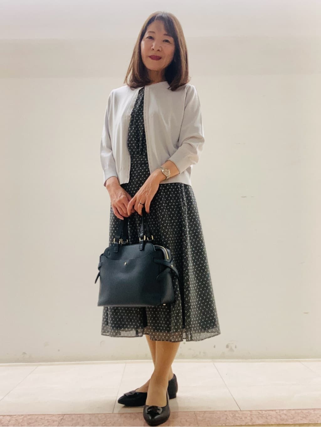 kurodaさんの「Reflect｜【マシンウォッシュ可／セットアップ可】コツキ柄プリントブラウス」を使ったコーディネート