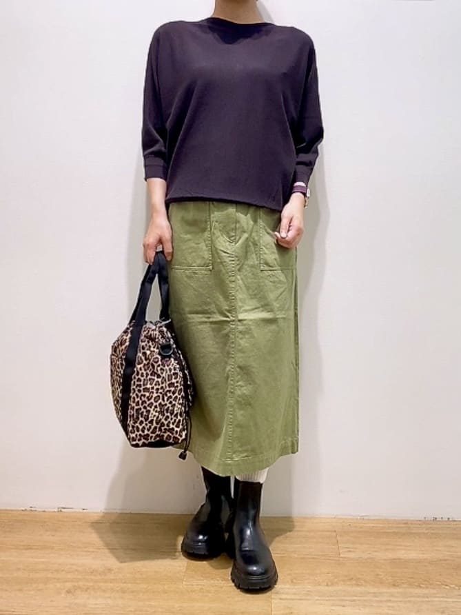 Hamaさんの「Dessin｜【洗える】後ろボタンニットプルオーバー七分袖」を使ったコーディネート