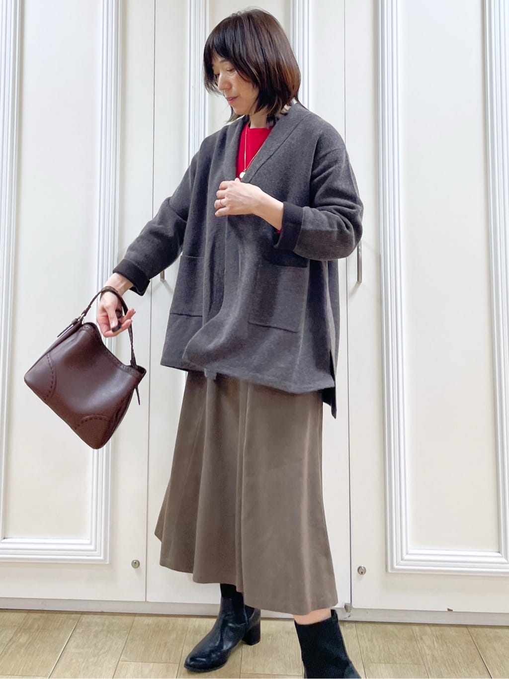 めいさんの「Reflect｜【ライトアウター／気軽な羽織に◎】オフボディカーディガン」を使ったコーディネート