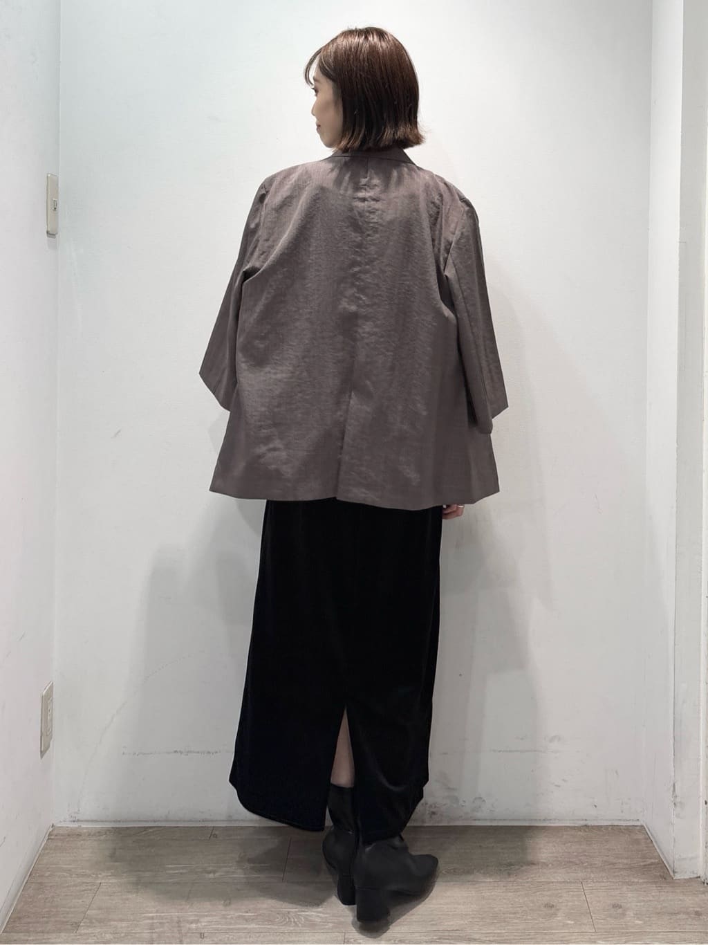 ぶまりんさんの「OPAQUE.CLIP｜リネンライクダブルジャケット【洗える】」を使ったコーディネート