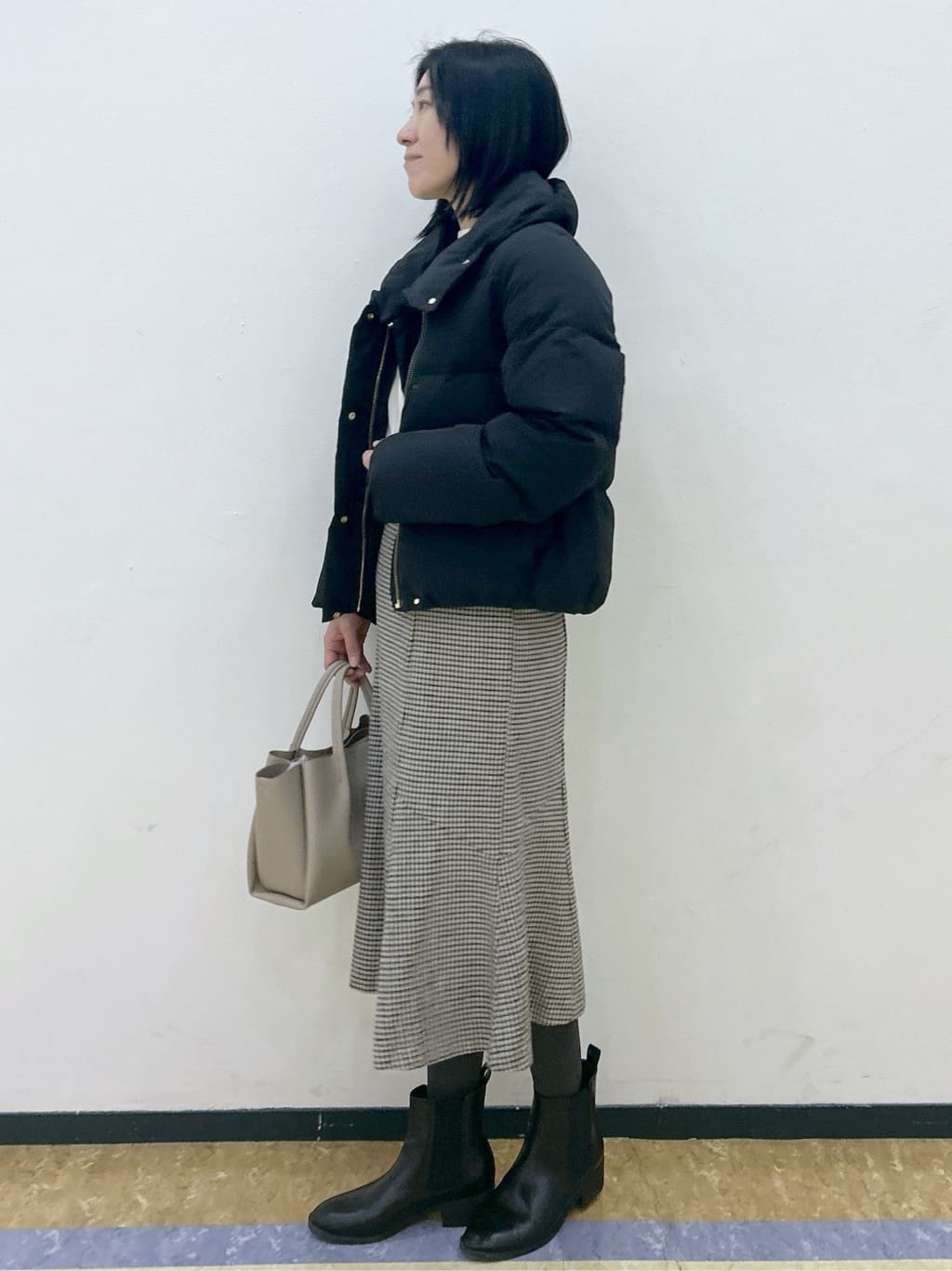 su.さんの「index｜KAWADAダウンショートコート【撥水／洗濯機OK／静電気防止裏地】《XS～LL》」を使ったコーディネート