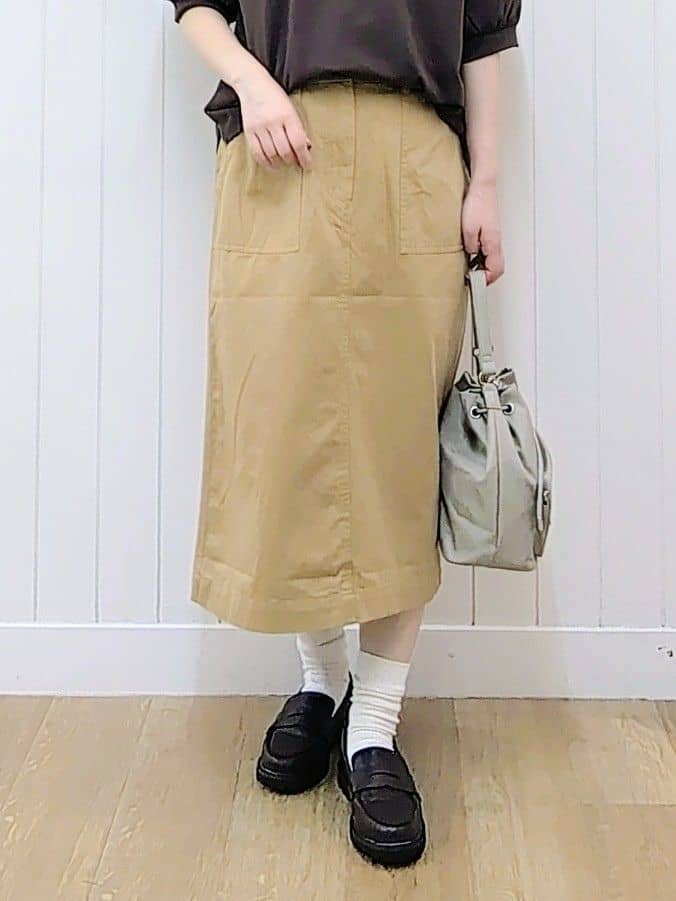 itoさんの「Dessin｜【360度可愛い/前後2WAY/洗える】ライトコットンヘンリーカットソー」を使ったコーディネート
