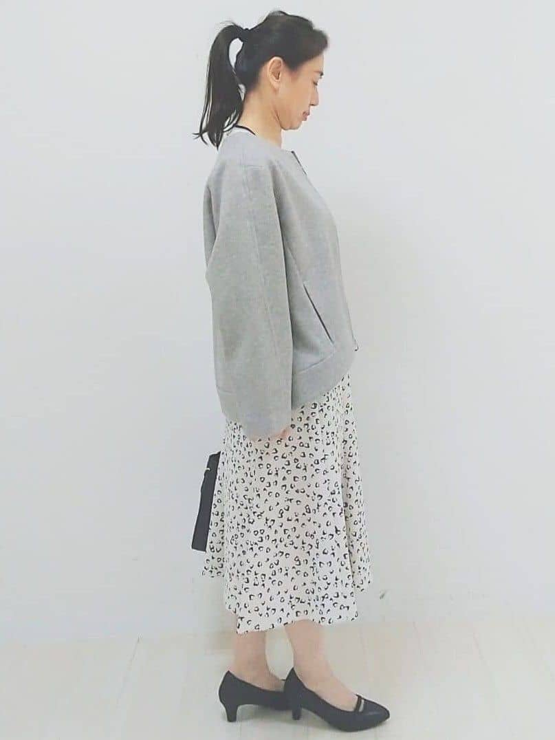 SANAさんの「Reflect｜【ゆったりシルエット】ジャージメルトンコクーンジャケット」を使ったコーディネート