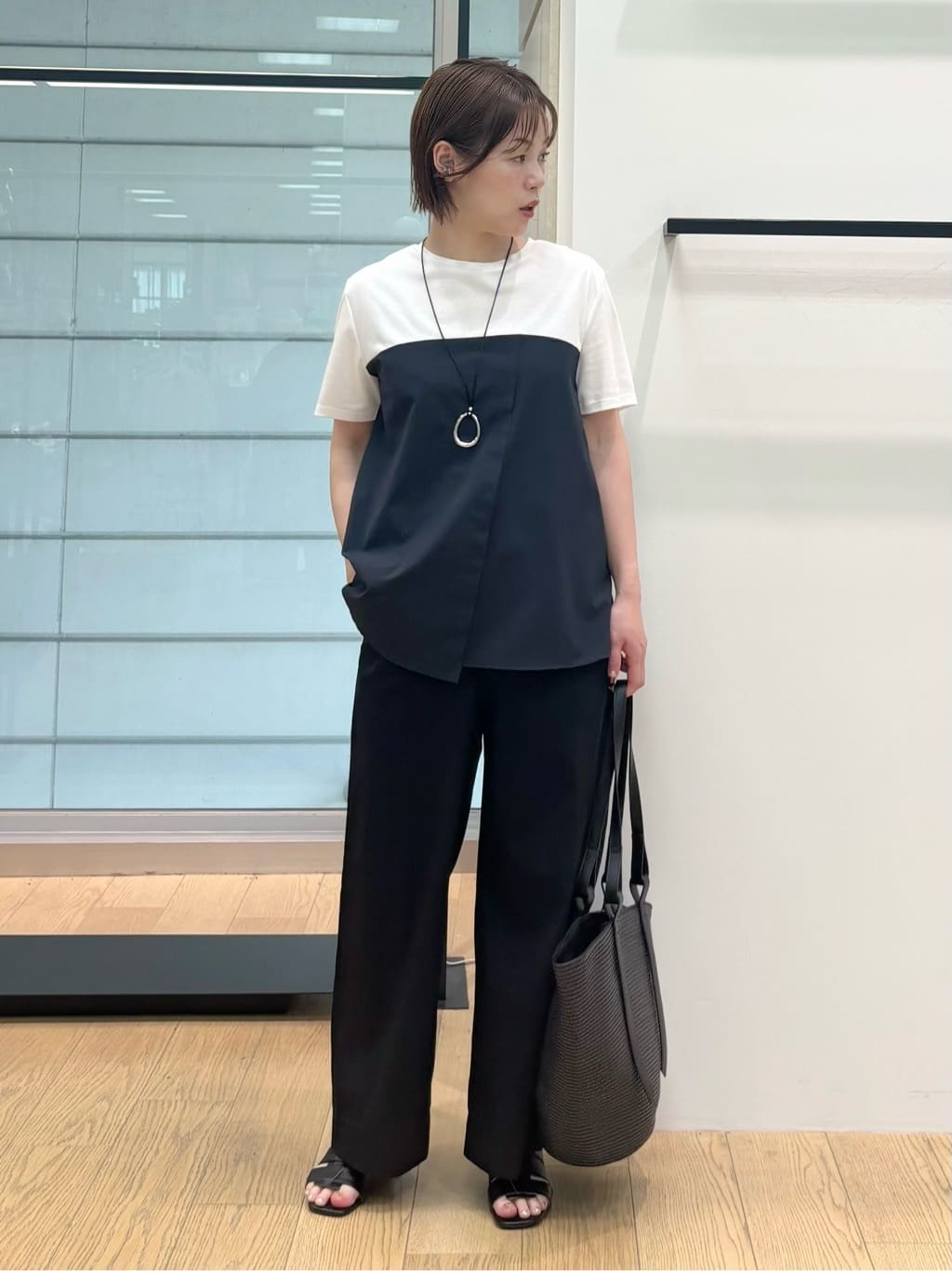 asamiさんの「INDIVI｜【洗える】ビスチェレイヤード風トップス」を使ったコーディネート