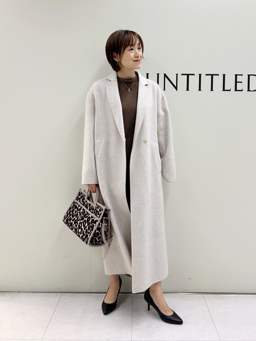 Mikiさんの「UNTITLED｜【ロング丈/軽やか】テーラード　リバーコート」を使ったコーディネート