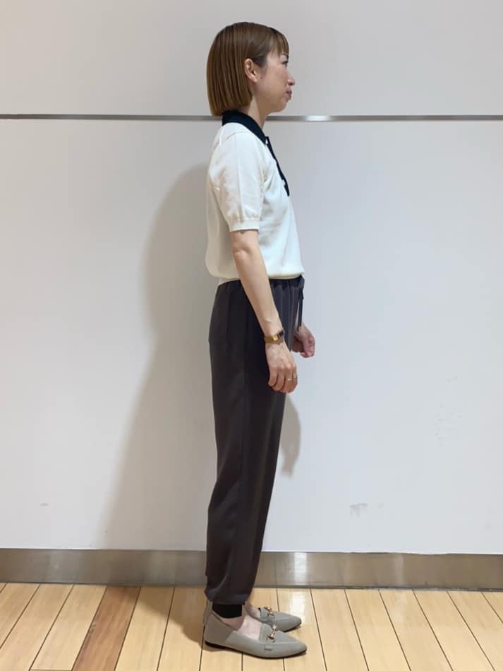 あやさんの「UNTITLED｜【トレンド/きれいめ】5分袖ポロニット」を使ったコーディネート