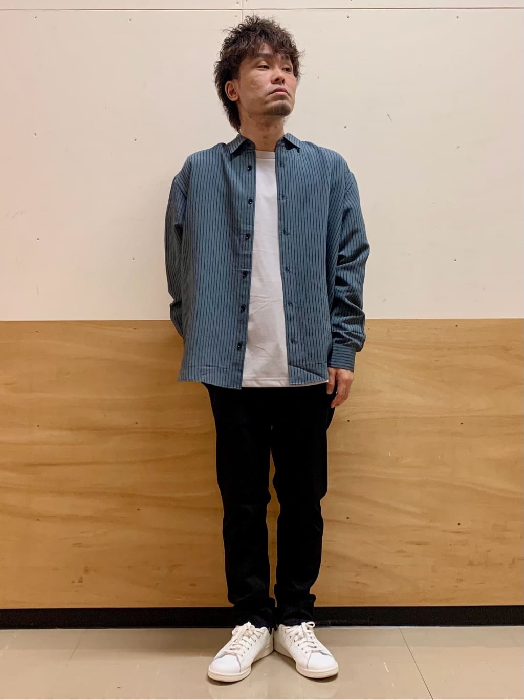 MATUさんの「THE SHOP TK｜チェック＆ストライプ アソート長袖シャツ【洗濯機OK】」を使ったコーディネート