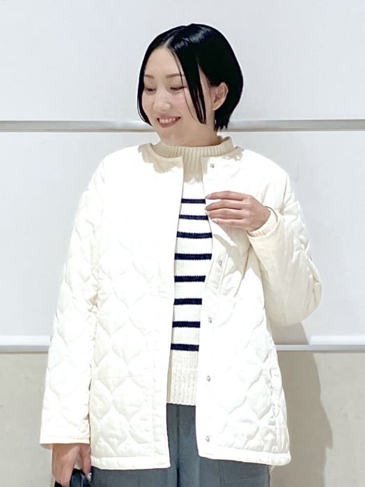eriko さんの「Dessin｜【洗える】ハイネックベロアモールニット」を使ったコーディネート