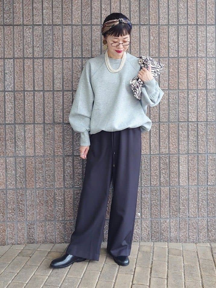 MUTSUKOさんの「UNTITLED｜【upper hights】THE BROOKE 3D プルオーバーカットソー」を使ったコーディネート