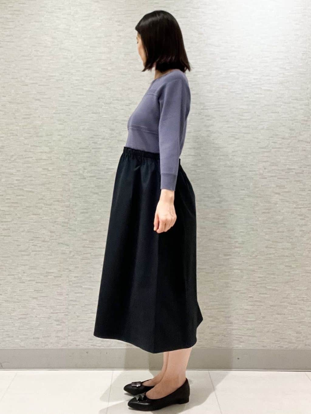 marikoさんの「Reflect｜【一枚で着映える◎／セットアップ可】ニット&times;タフタドッキングワンピース」を使ったコーディネート