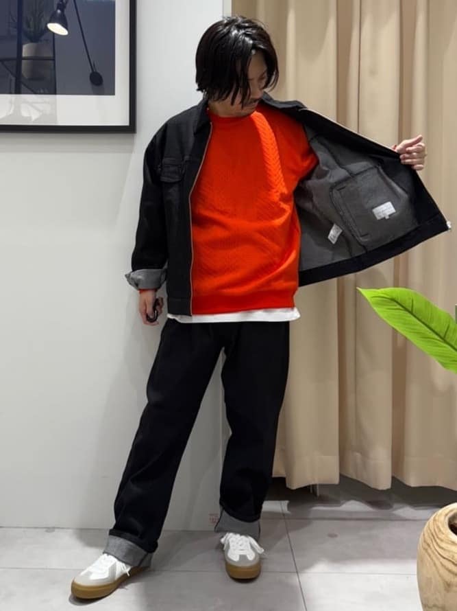 はさんの「THE SHOP TK｜【無地に飽きた方へ】ふくれジャカードスウェット　洗濯機OK/6色展開/ユニセックスでおすすめ！」を使ったコーディネート