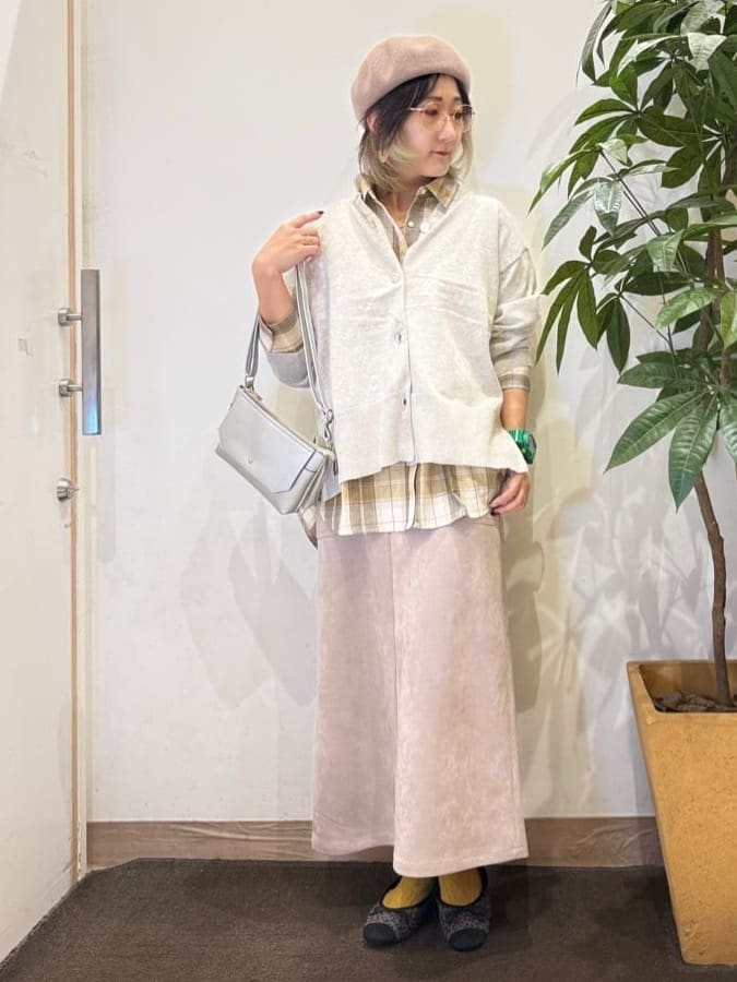 misakiさんの「SHOO･LA･RUE｜【洗濯機可/S-LL】程よい抜け感 大人のチェックシャツ」を使ったコーディネート