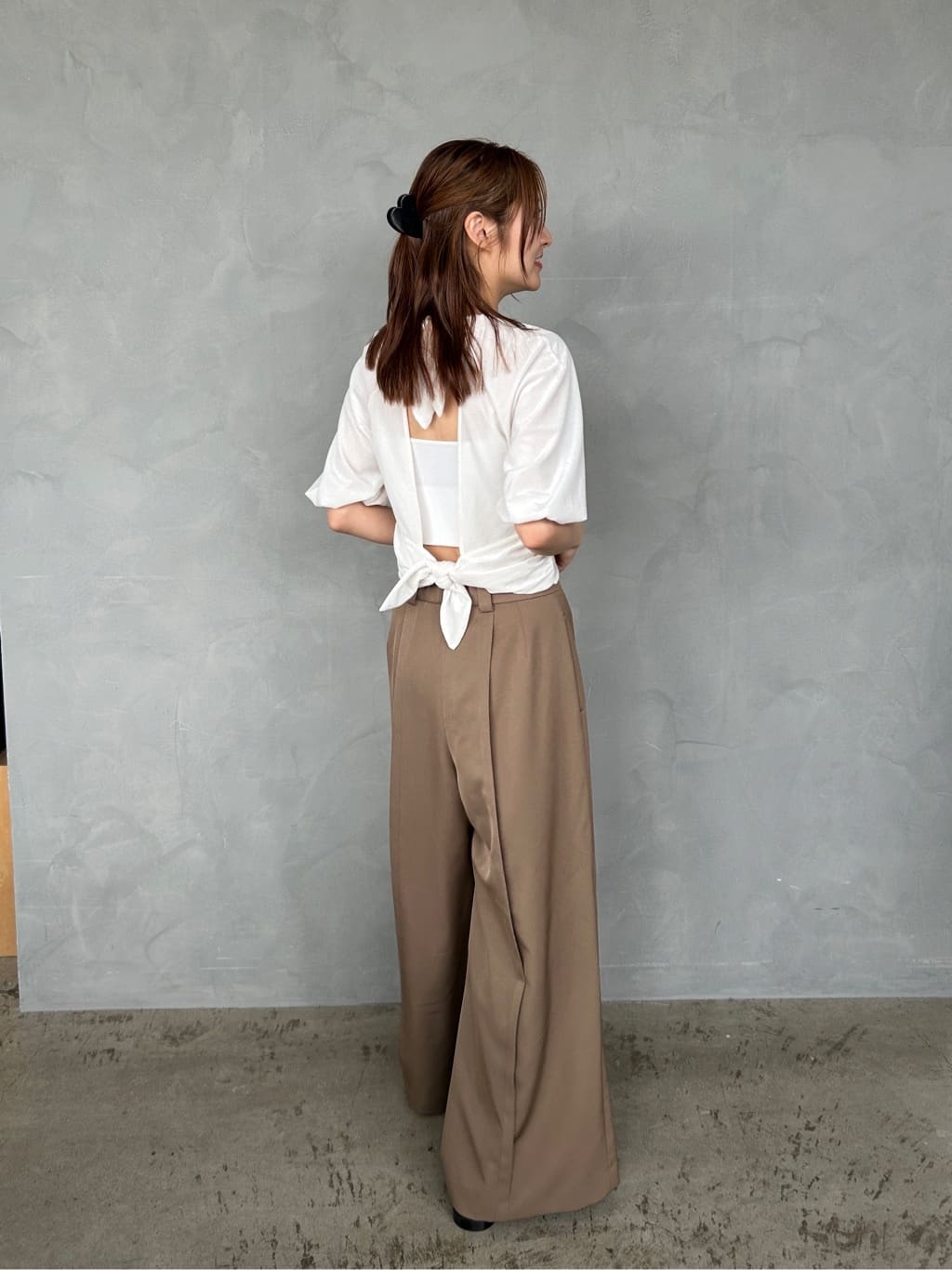 harunaさんの「CODE A｜velvet ribbon pullover」を使ったコーディネート