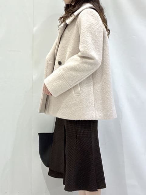 komaさんの「OPAQUE.CLIP｜ゴールドパーツ付きボウタイニット【洗濯機OK】《10col／XS～LL》」を使ったコーディネート