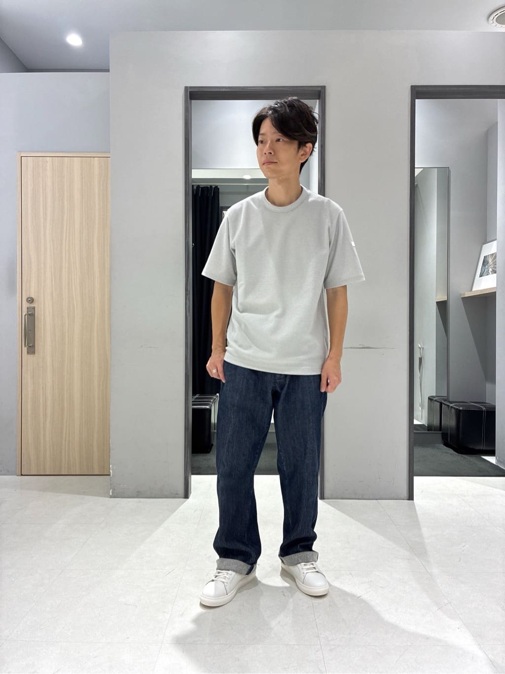 わいずみさんの「TAKEO KIKUCHI｜【抗菌防臭／9色5サイズ展開】ハニカムメランジ ポロシャツ」を使ったコーディネート
