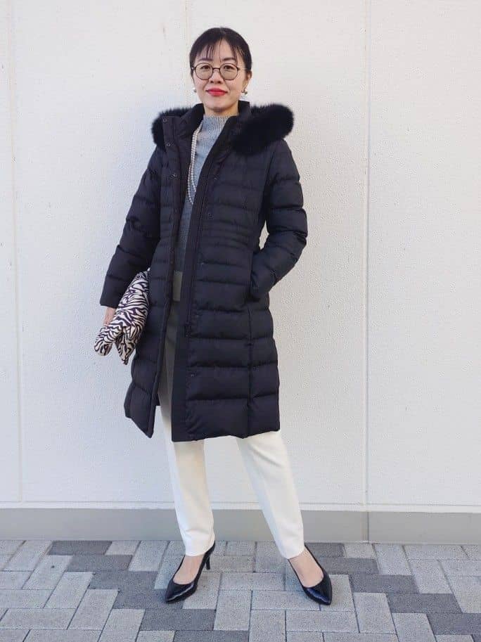 MUTSUKOさんの「UNTITLED｜【はっ水機能/フード取り外し可/防寒】ロングダウンコート」を使ったコーディネート