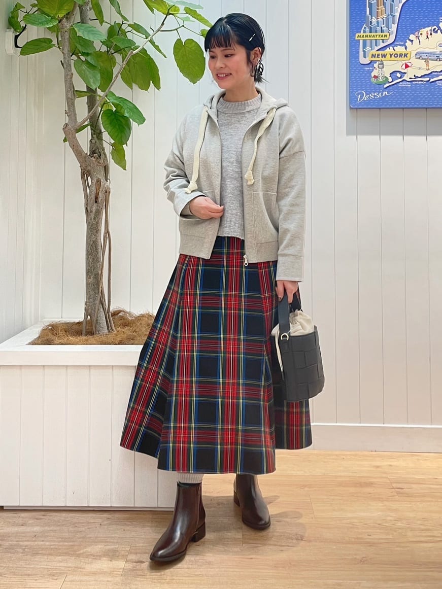 mikaさんの「Dessin｜【洗える】クルーネックワイドニット」を使ったコーディネート