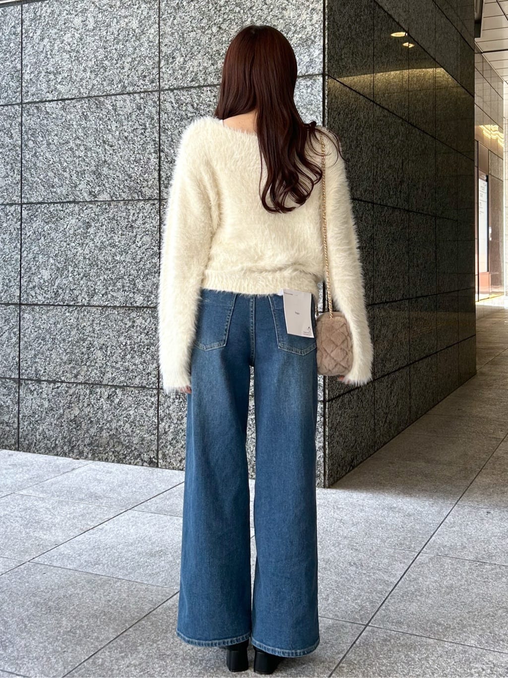 Risaさんの「OPAQUE.CLIP｜ストレッチバギーデニム【洗濯機洗い可】《SS～LL》」を使ったコーディネート