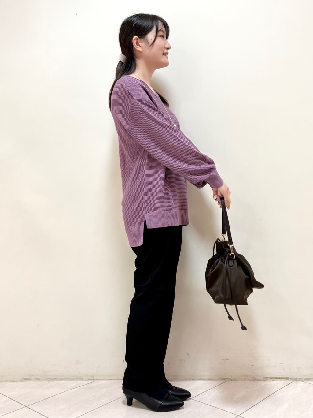 mikiさんの「Reflect｜【パンツ合わせにぴったり◎】ゆったりオフボディニット」を使ったコーディネート