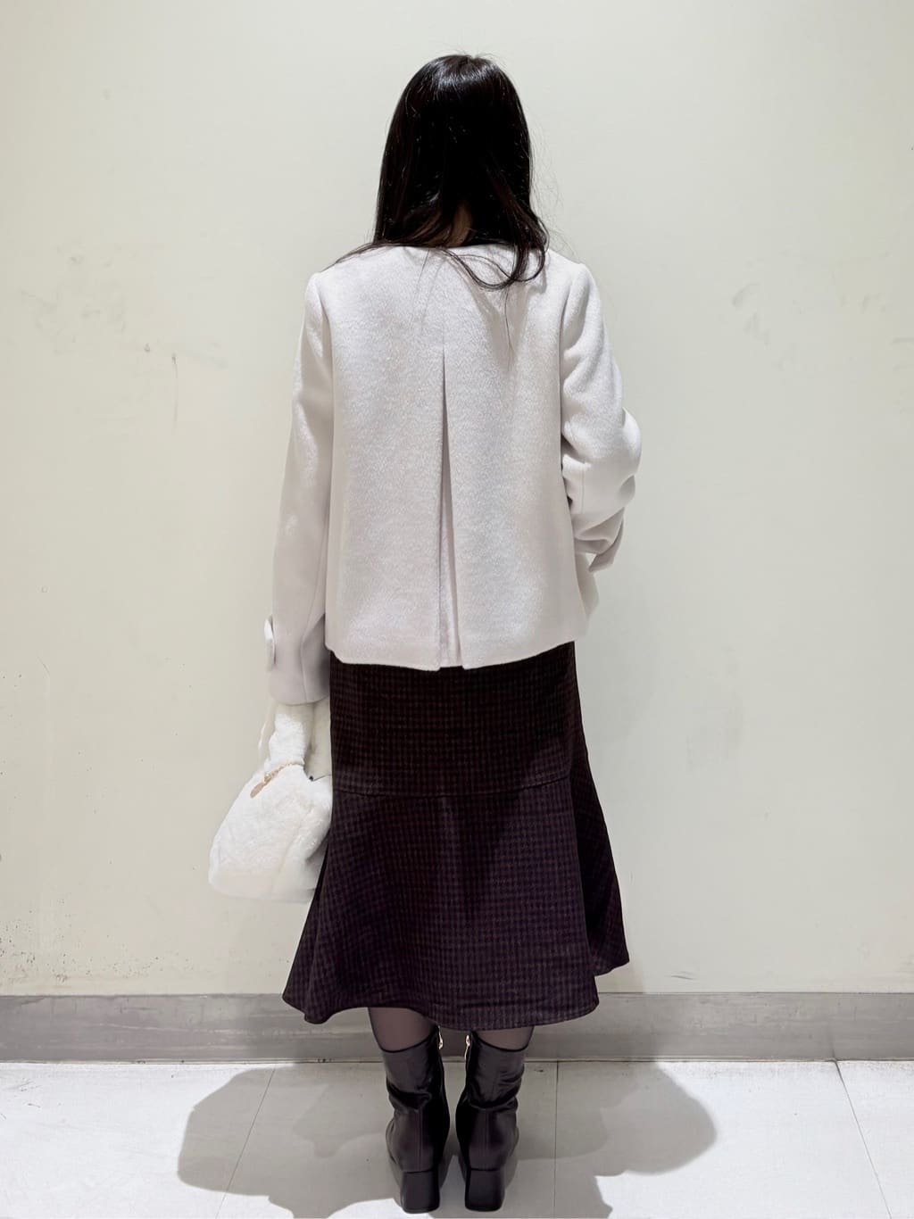きみさんの「OPAQUE.CLIP｜ラメガーター編みボートネックニット【洗濯機OK】《8col／XS～LL》」を使ったコーディネート