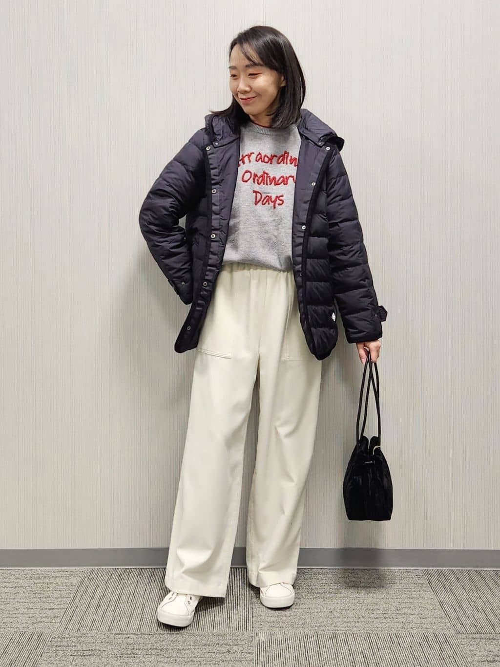 naraさんの「Dessin｜【撥水・2WAY】ミュラーダウンコートミドル丈」を使ったコーディネート
