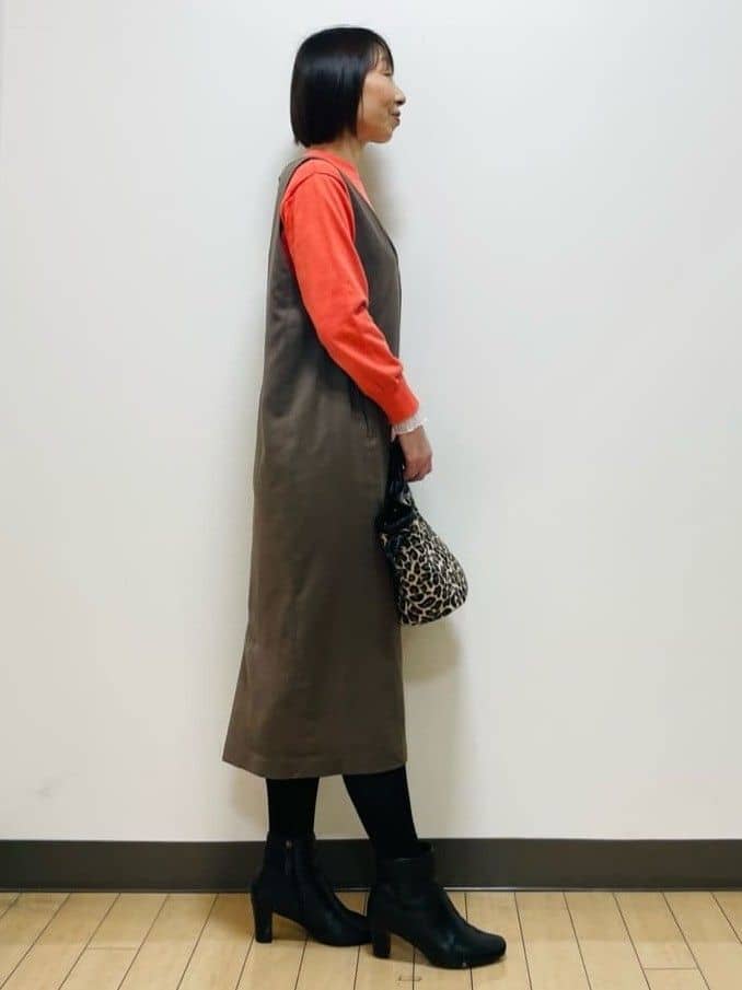 Riiさんの「Reflect｜【秋映え／重ね着風スタイルに◎】フリルプリーツスリーブニット」を使ったコーディネート