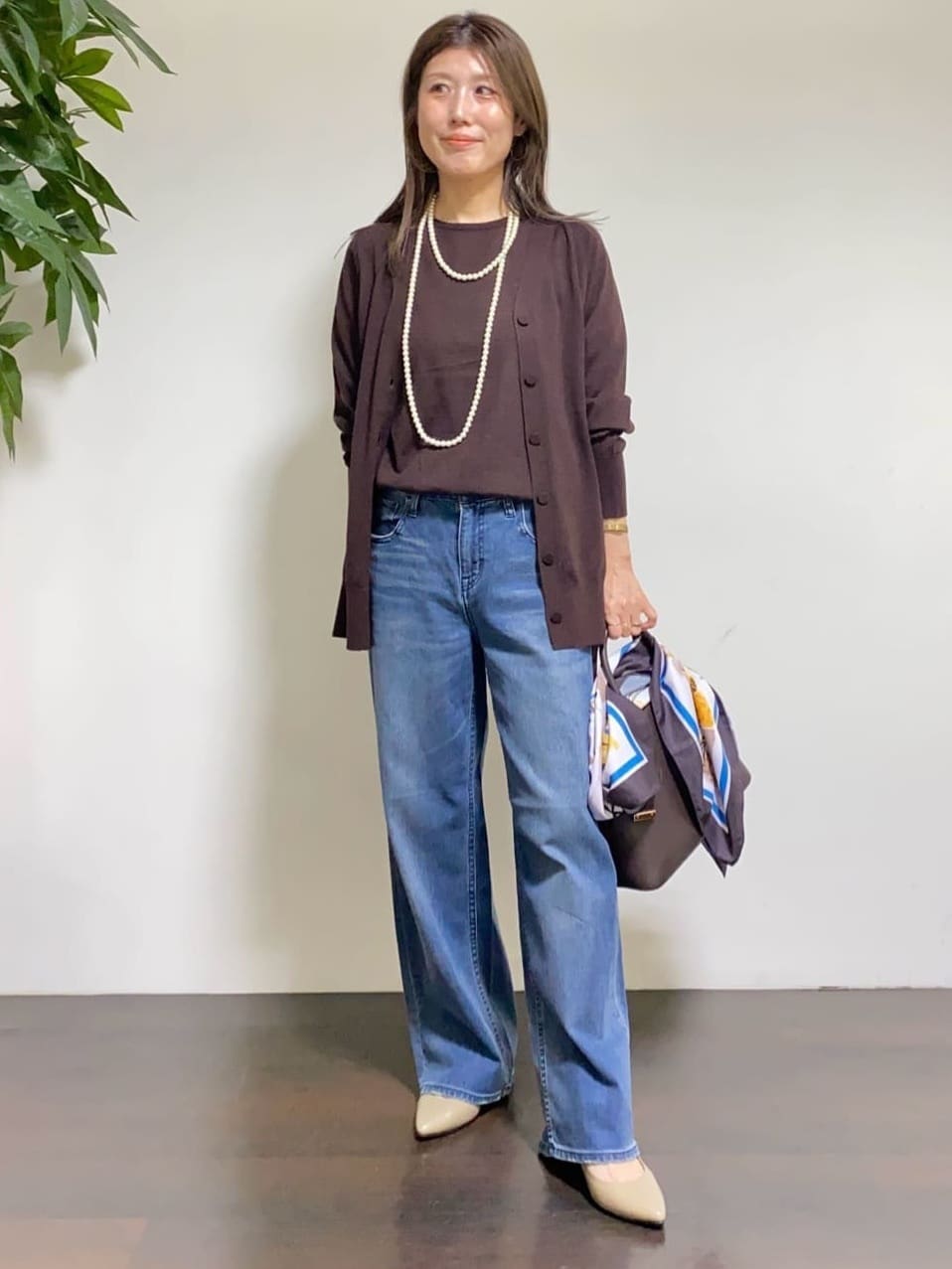 tomoさんの「UNTITLED｜【アンサンブル可/六分袖/洗える】ウールシルクニット」を使ったコーディネート