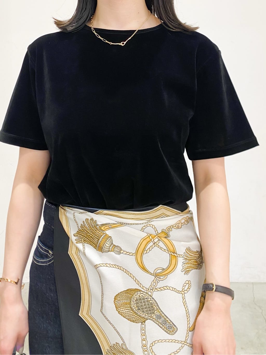 haruさんの「OPAQUE.CLIP｜フロッキーチュールTシャツ【洗濯機洗い可】」を使ったコーディネート