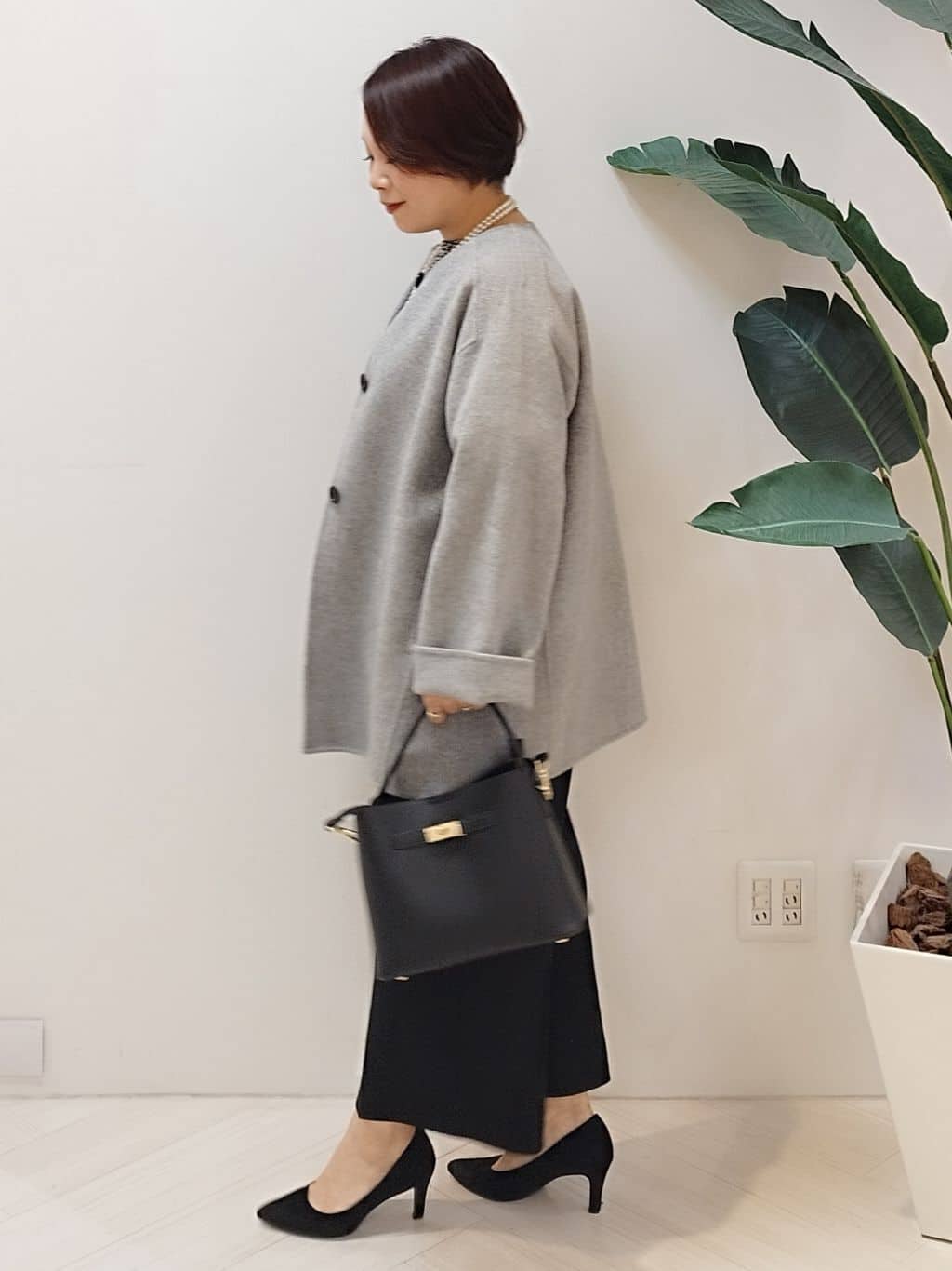 s u g iさんの「UNTITLED｜【ミディ丈/軽やか】セミラグランリバー コート」を使ったコーディネート