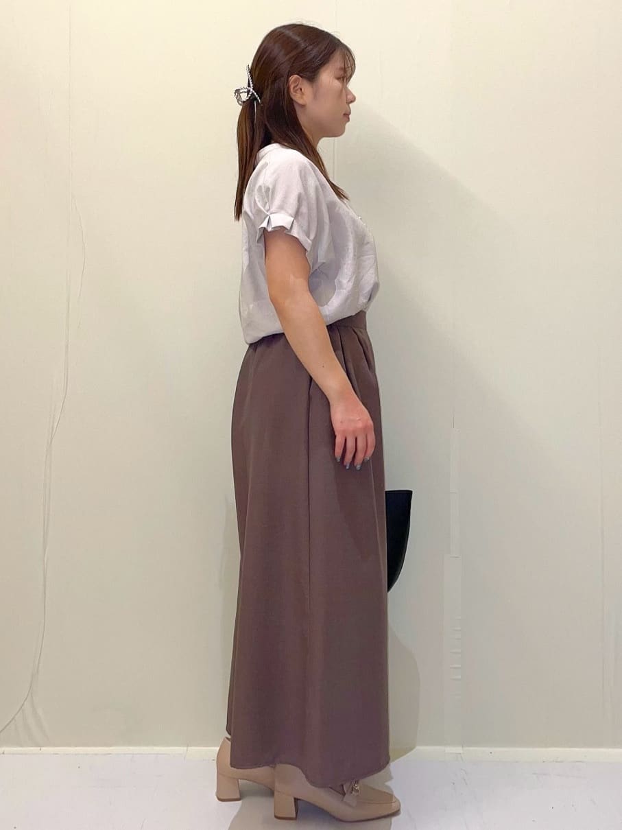 ayumiさんの「OPAQUE.CLIP｜《7色展開／XS-LLサイズ》タックスリーブスキッパーブラウス【洗濯機洗い可／吸水速乾／抗ピル／防シ」を使ったコーディネート