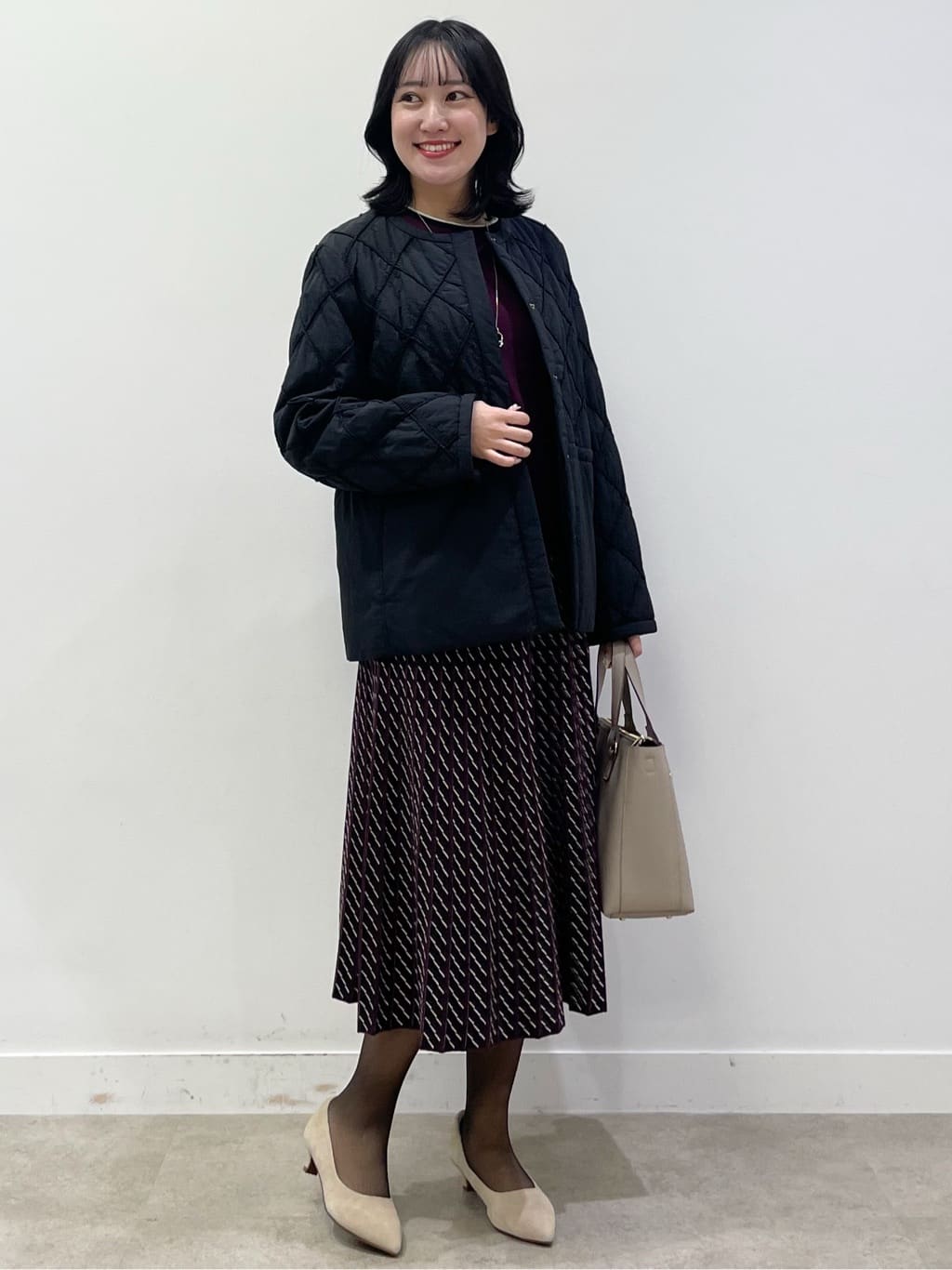 yukariさんの「Reflect｜【気軽な羽織に◎】中綿キルティングショートコート」を使ったコーディネート