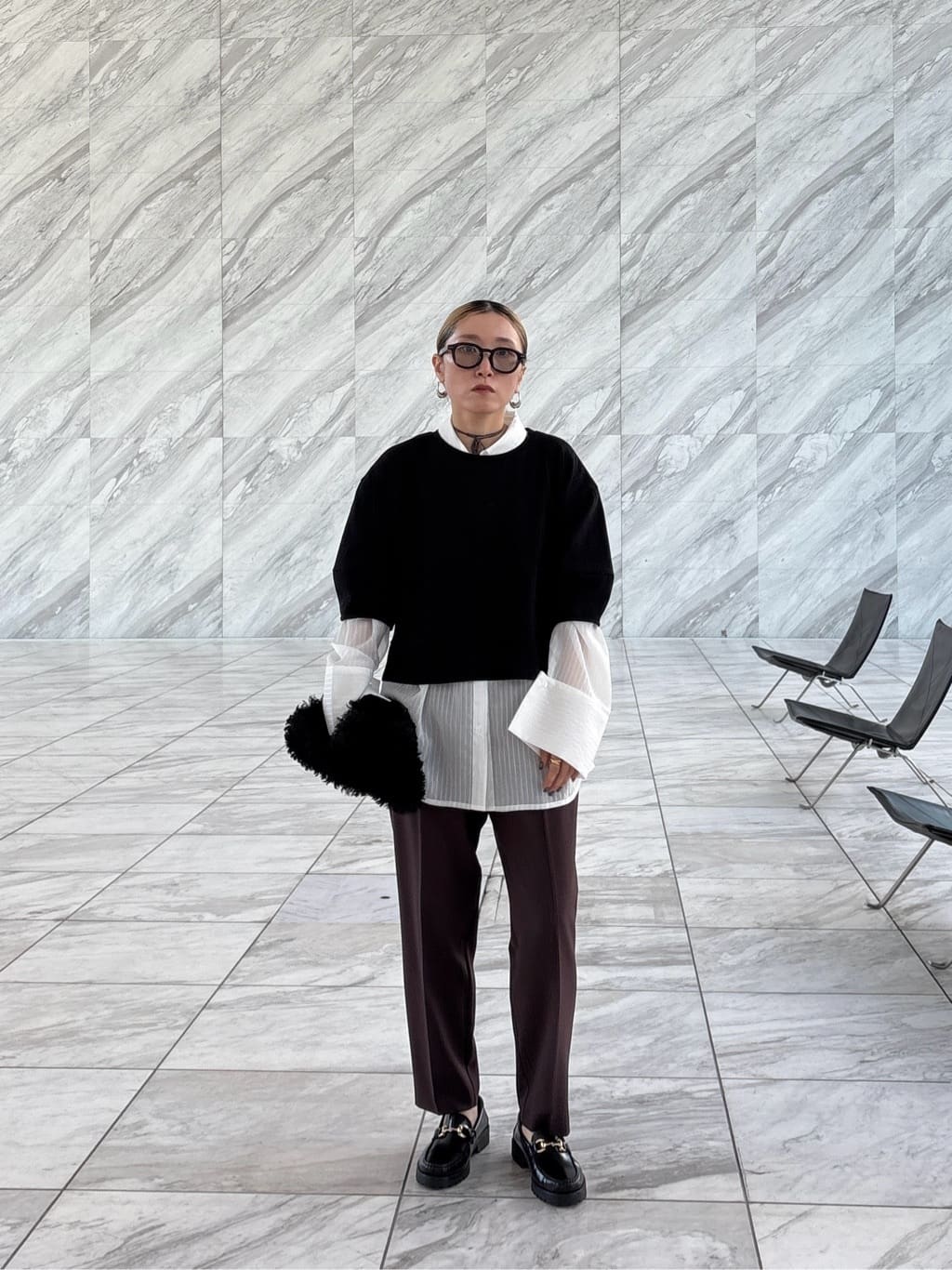 kotakiさんの「INDIVI｜Comfy SET UP｜イージーテーパードパンツ【セットアップ対応／通勤/カセット服】」を使ったコーディネート