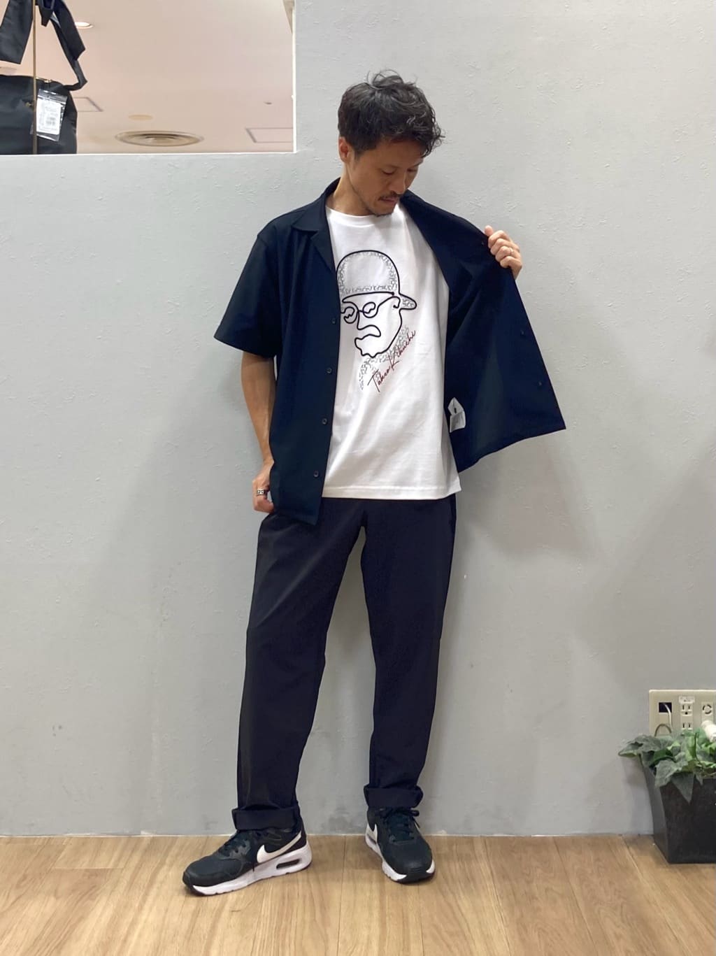 シュンさんの「TAKEO KIKUCHI｜【COOL CITY WEAR】エアートール オープンカラーシャツ /接触冷感・通気性」を使ったコーディネート