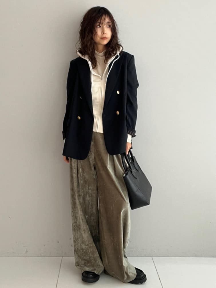misaさんの「DRESSTERIOR｜デキシー吊裏毛ジップアップパーカ」を使ったコーディネート