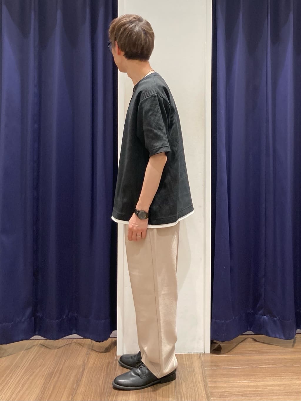 つーじーさんの「THE SHOP TK｜ランダムワッフル半袖Tシャツ 【洗濯機ＯＫ】」を使ったコーディネート