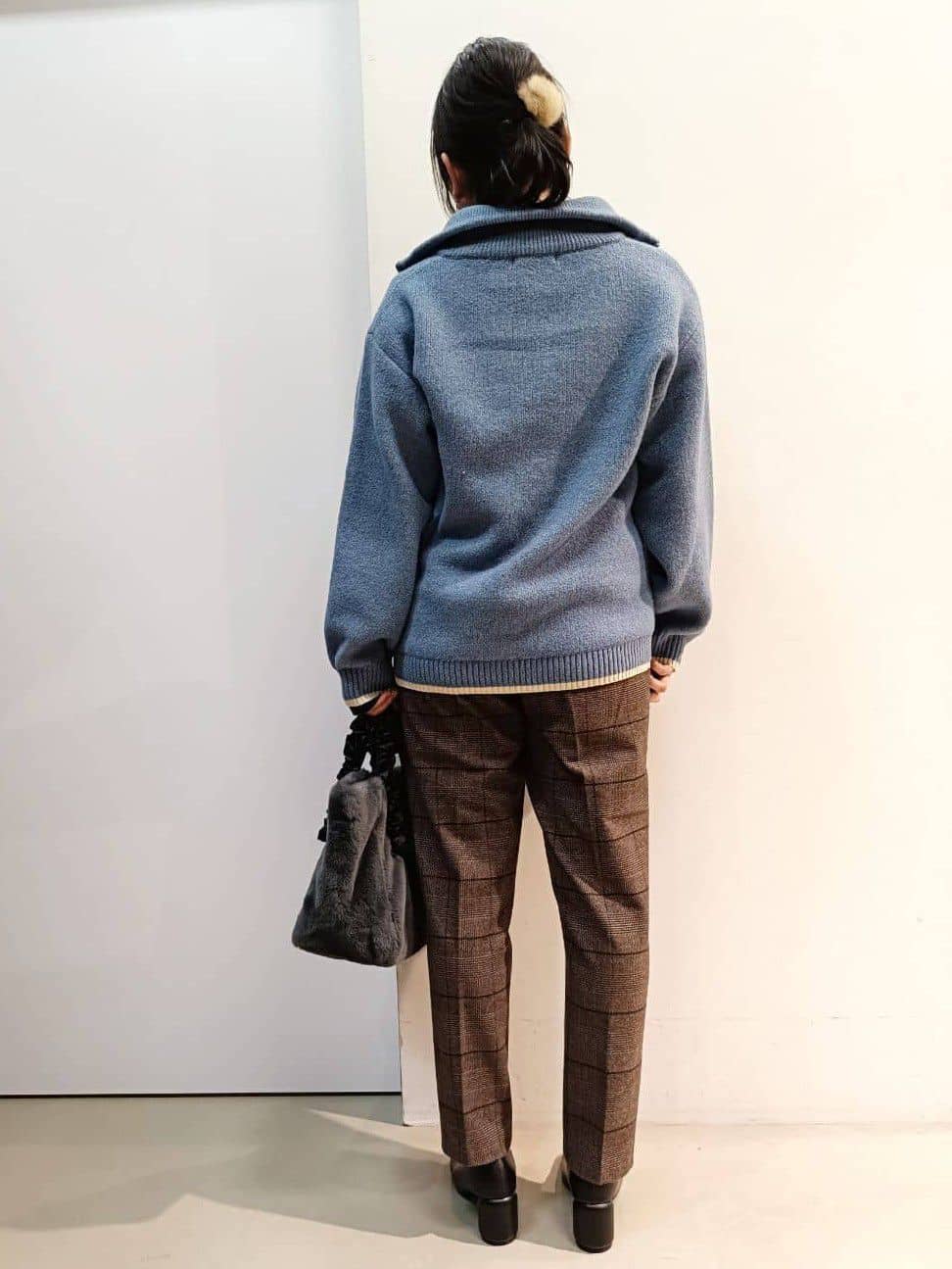 あんさんの「THE SHOP TK｜【洗える】ほど良くラフで女性らしい ハーフZIPニット」を使ったコーディネート