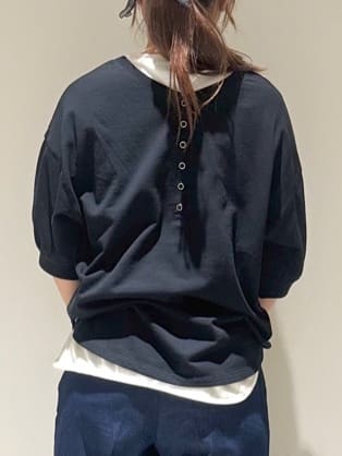 Liriさんの「Dessin｜【360度可愛い/前後2WAY/洗える】ライトコットンヘンリーカットソー」を使ったコーディネート
